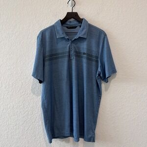 Travis Mathew Blue Short Sleeve Golf Polo Men's Size XL Pima Cotton Blend